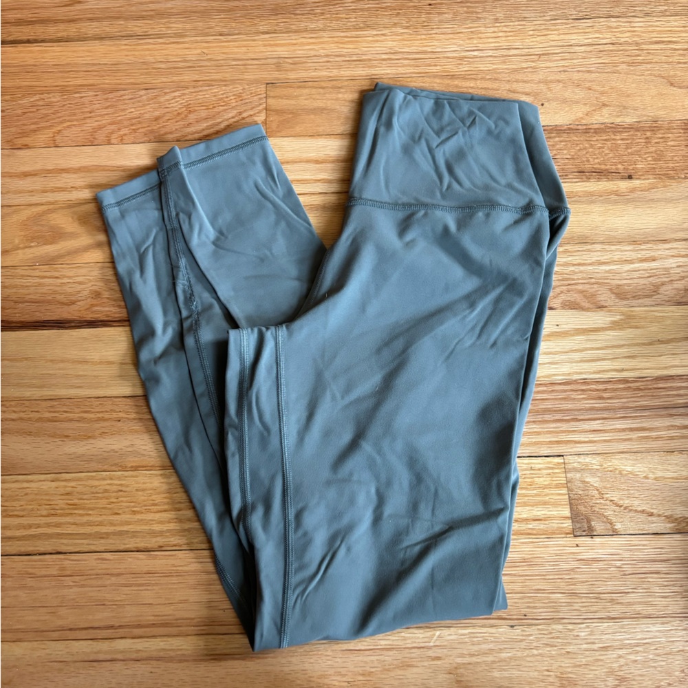 Green basic leggings